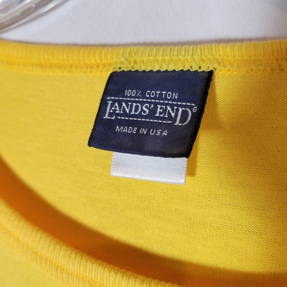 Lands End yellow pocket tee dress with sash Size XL - Picture 5 of 7